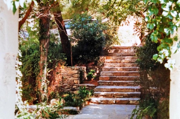 Montofoli Wine Estate staircase leading to the houses restored