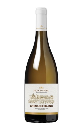 a burgundy type bottle of white wine Montofoli Grenache blanc bottle of 75cl